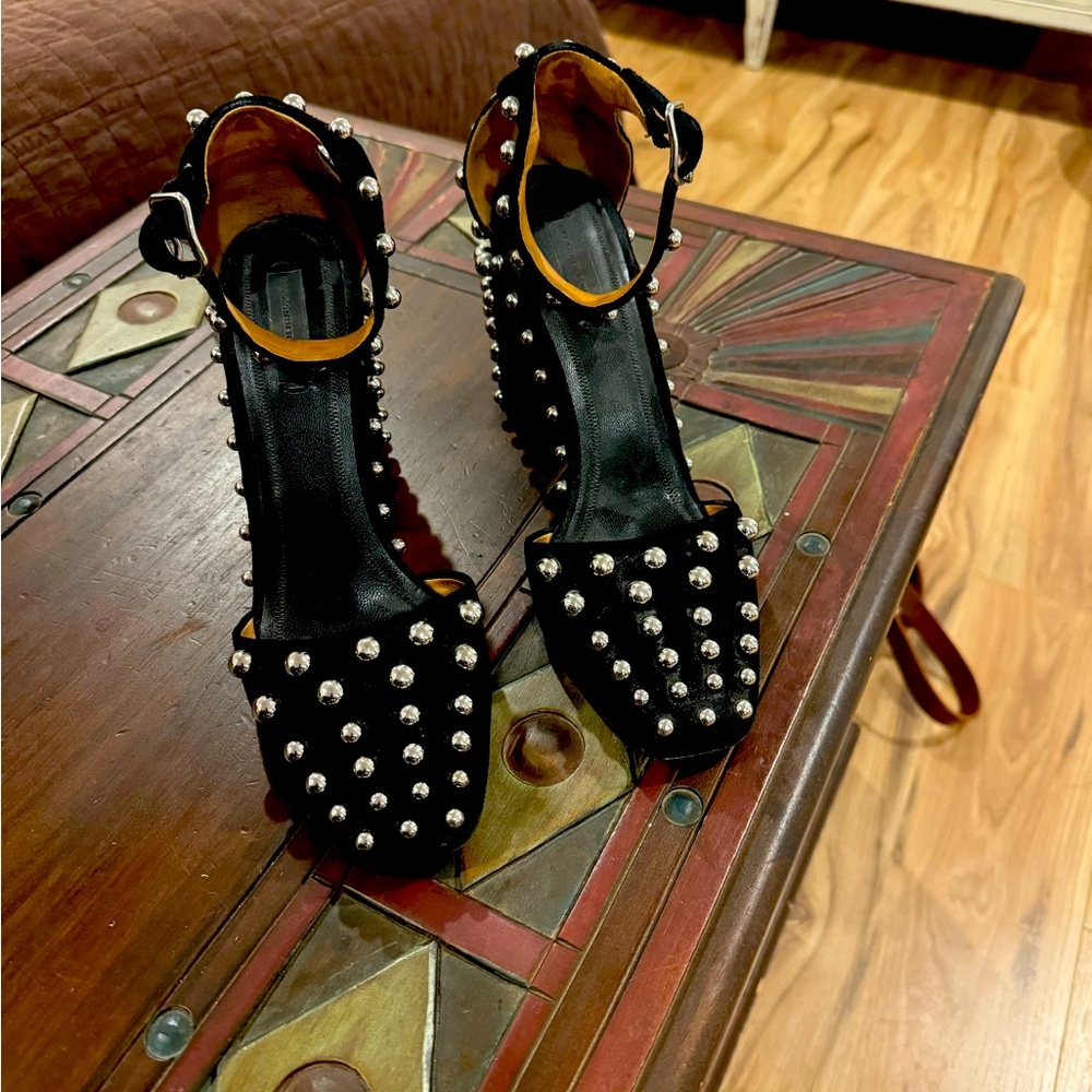 Alexander Wang Black Studded Mary Jane Heels